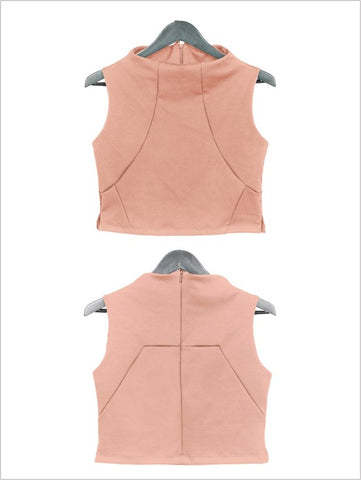 Cotton Canary Cantaloupe Coral Victoria Crop Top